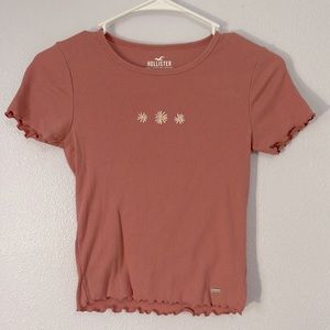 Hollister shirt-sleeve shirt with flowers  - size XXS